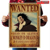 Poster one piece wanted monkey d dragon