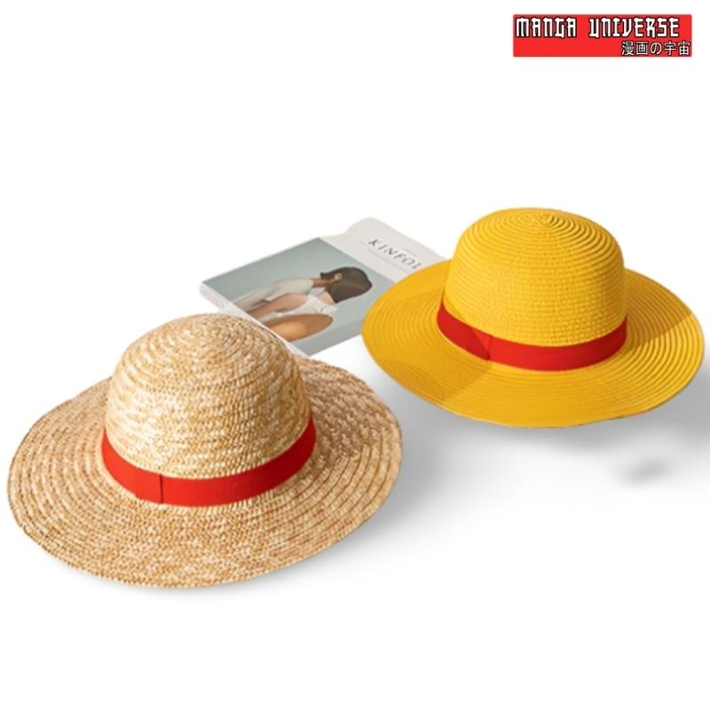 luffy chapeau de paille beige et jaune