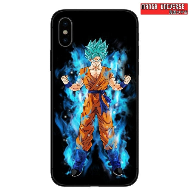 Coque dragon ball iphone goku bleu