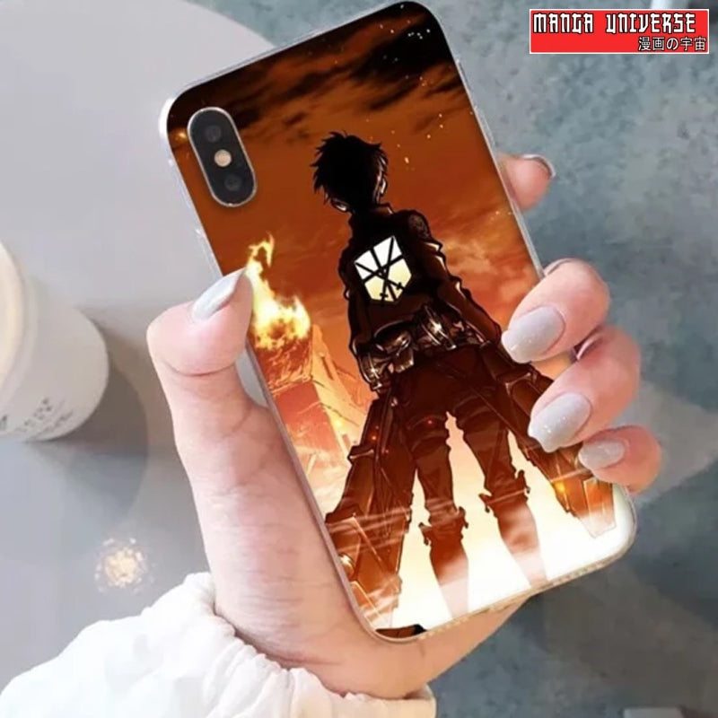 Coque iphone attaque des titans eren