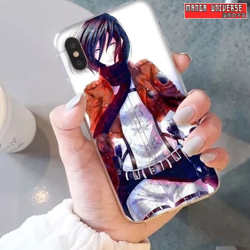 Coque iphone attaque des titans Mikasa 2