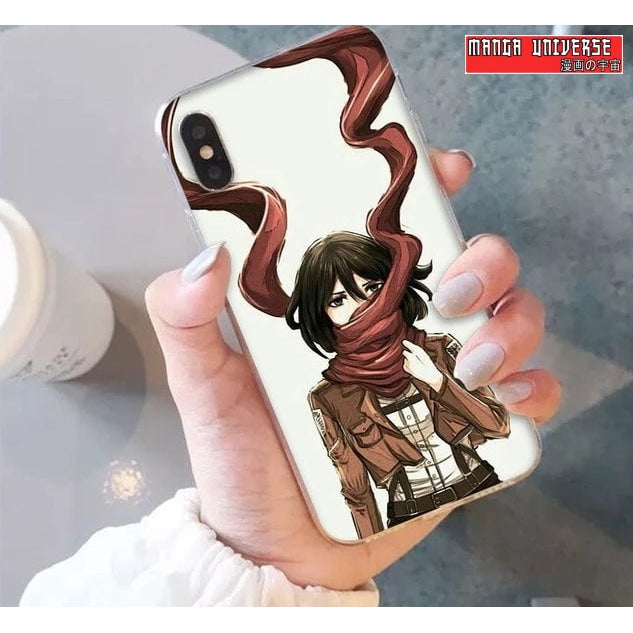 Coque iphone attaque des titans Mikasa