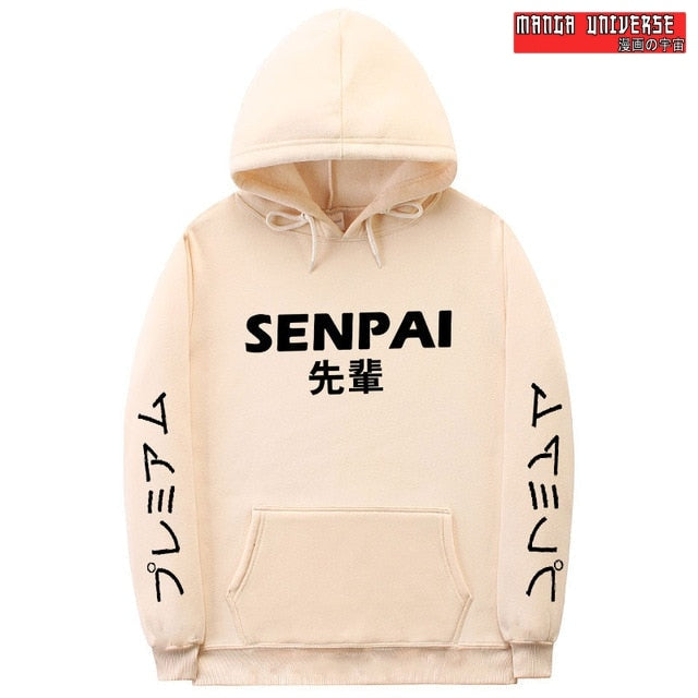 Hoodie senpai - Beige / XXXL