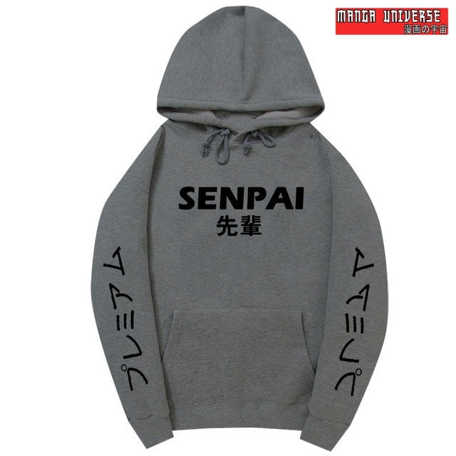 Hoodie senpai - Gris foncé / XL
