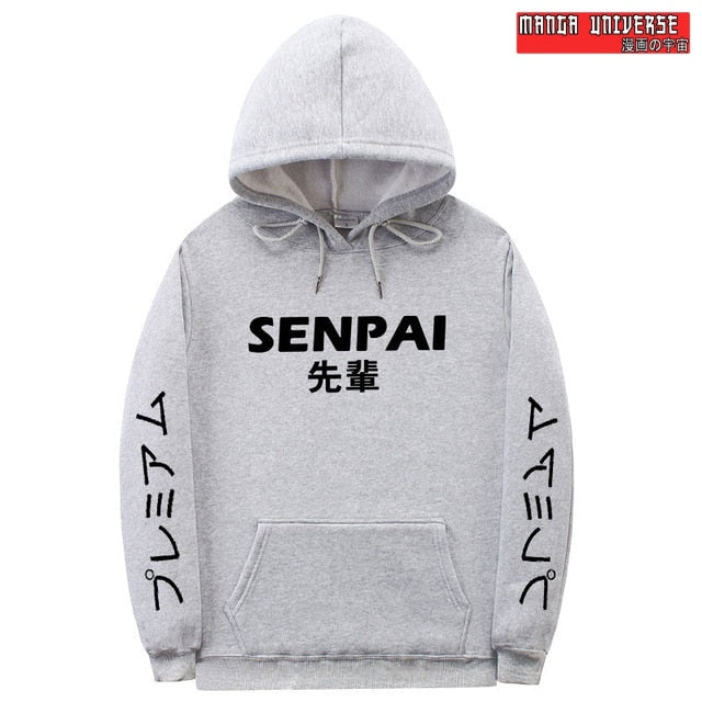 Hoodie senpai - Gris / S