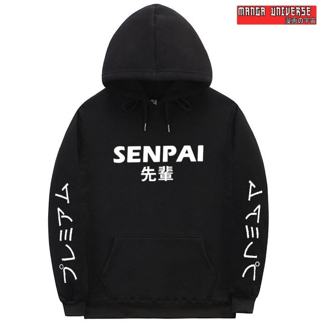 Hoodie senpai - Noir / L