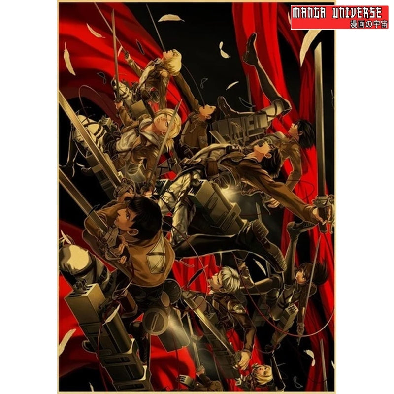 Poster attaque des titans bataillon