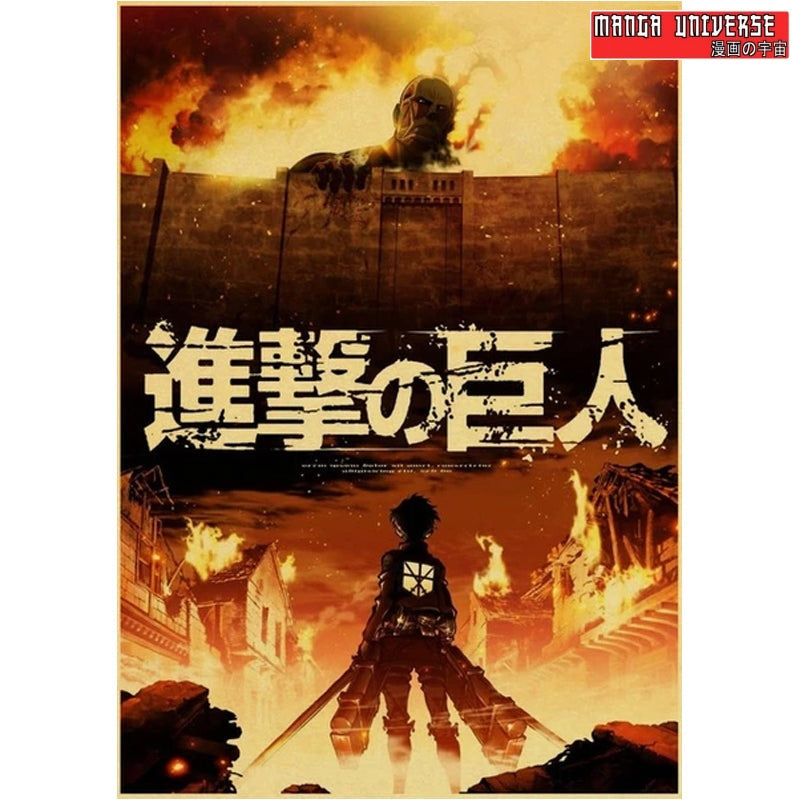 Poster attaque des titans titan colossal