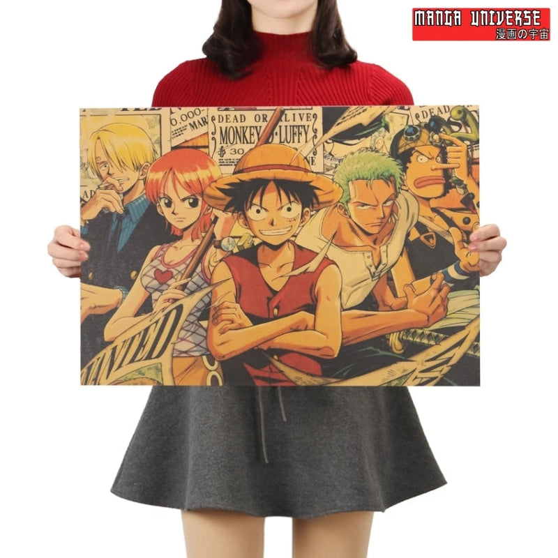 Poster Affiche One Piece Equipage Pirates Manga(30x53cmB) - Cdiscount Maison