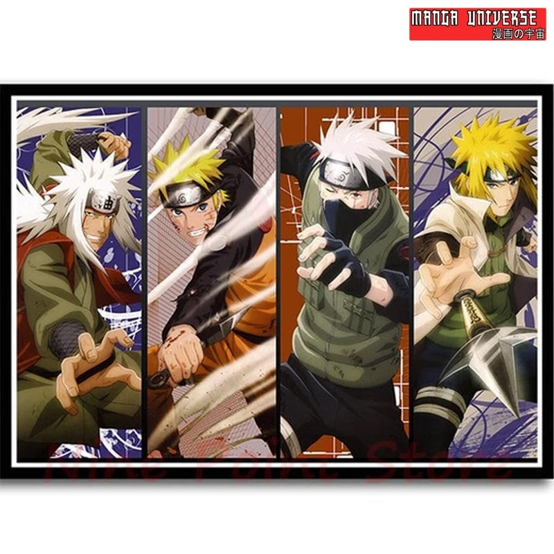 Poster naruto jiraya kakashi minato