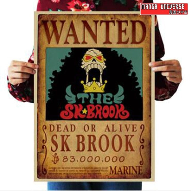 Poster one piece wanted brook