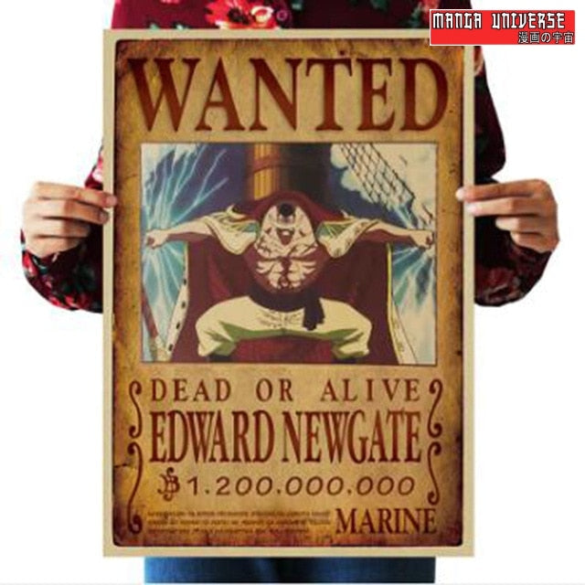 Poster one piece wanted edward newgate