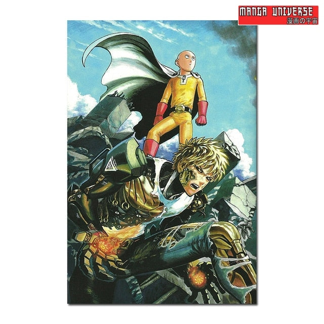 POSTER ONE PUNCH MAN SAITAMA ET GENOS - 30x45cm