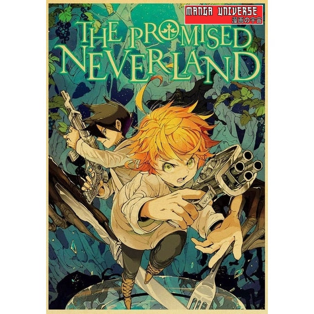 POSTER THE PROMISED NEVERLAND Emma en mode combat - 42x30 cm