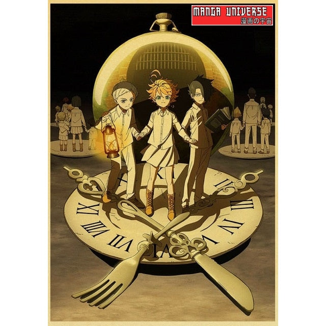 POSTER THE PROMISED NEVERLAND Le célèbre trio - 42x30 cm
