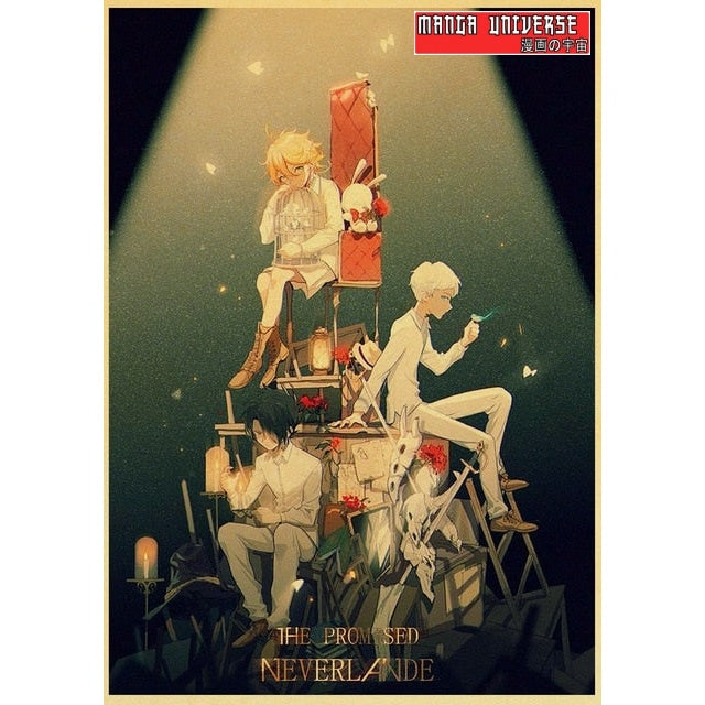 POSTER THE PROMISED NEVERLAND Les personnages principaux - 