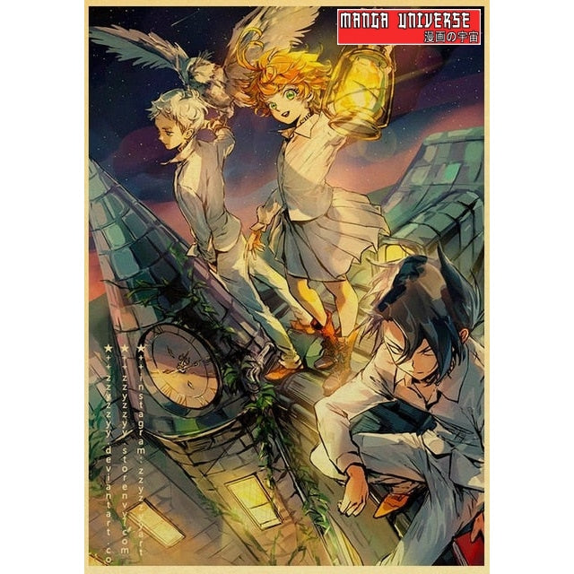 POSTER THE PROMISED NEVERLAND trio de choc 3 - 42x30 cm