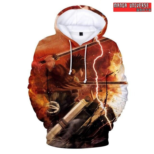 SWEAT ATTAQUE DES TITANS EREN - Rouge / XS