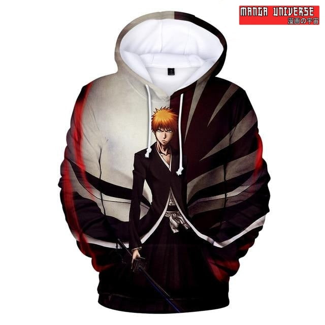 SWEAT BLEACH ICHIGO SOLDAT - Noir/Blanc / XS