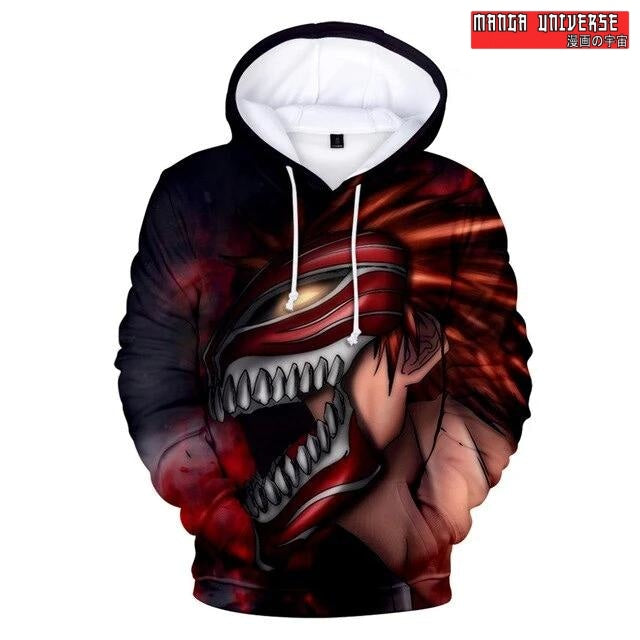 SWEAT BLEACH MASQUE TERREUR - Rouge Sombre / XS