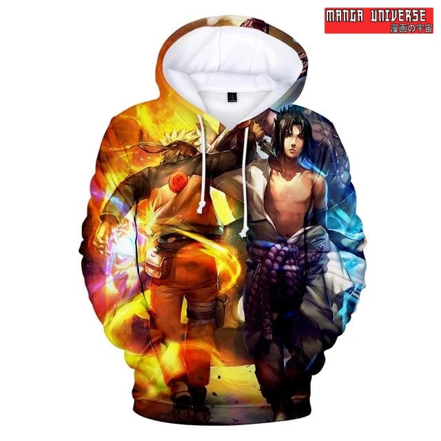 SWEAT NARUTO SASUKE - Orange/Bleu / XS