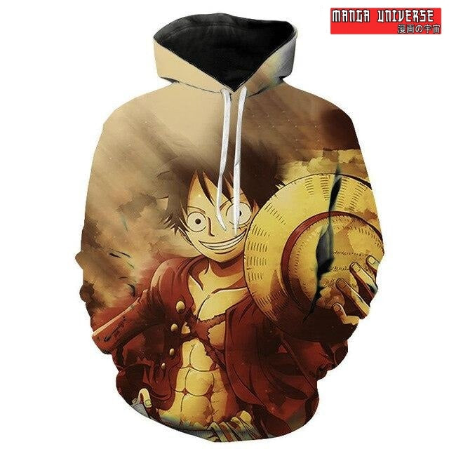 SWEAT ONE PIECE LUFFY - Beige Foncé / XS