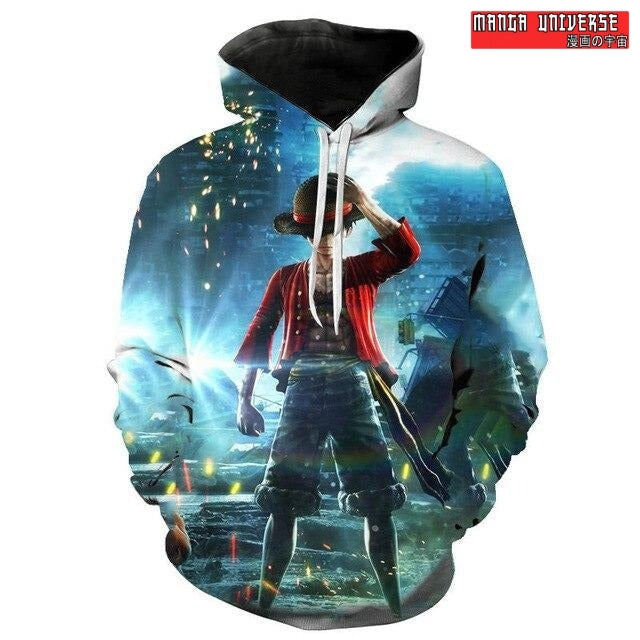 SWEAT ONE PIECE LUFFY - Bleu / XS