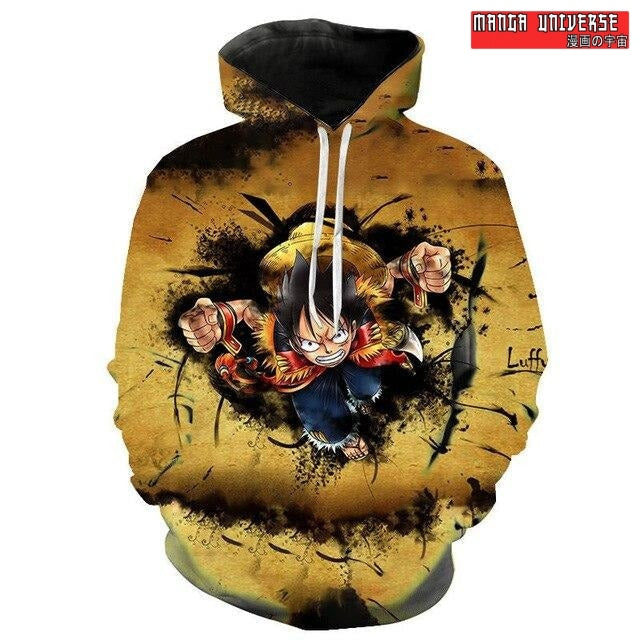 SWEAT ONE PIECE LUFFY - Marron Café / XS