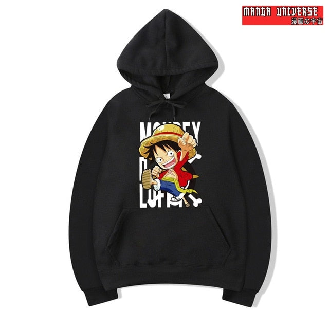Sweat one piece monkey luffy - Noir / L