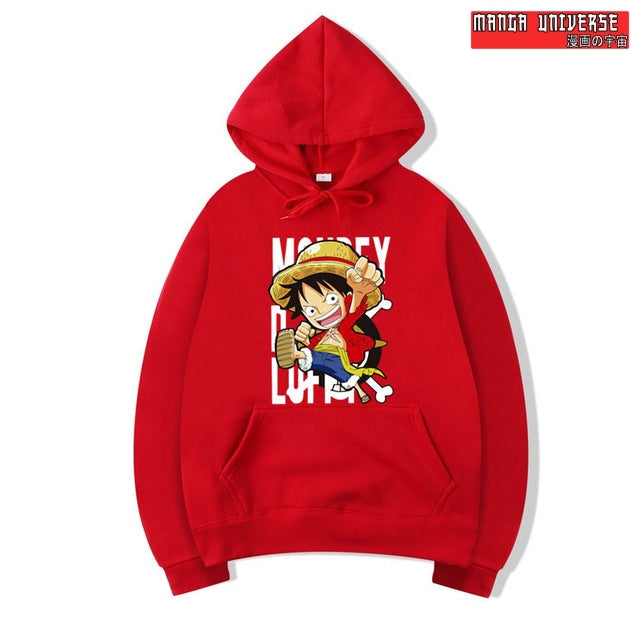Sweat one piece monkey luffy - Rouge / L