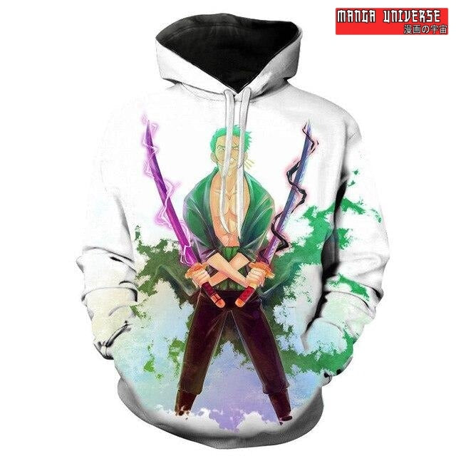 SWEAT ONE PIECE ZORO - Blanc / XS