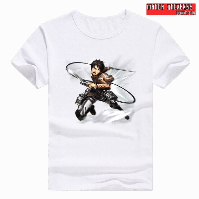 T shirt attaque des titans eren - Blanc / S