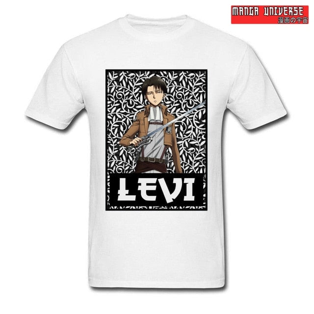 T shirt attaque des titans levi - Blanc / XS