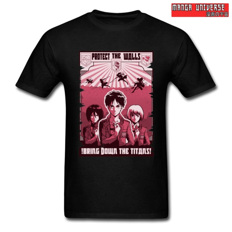 T-SHIRT ATTAQUE DES TITANS - Noir/Violet / XS