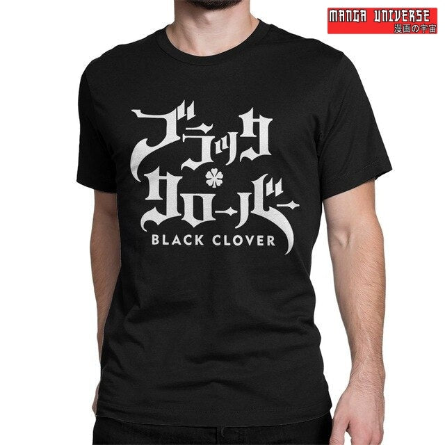 T-SHIRT BLACK CLOVER Logo - Noir / L