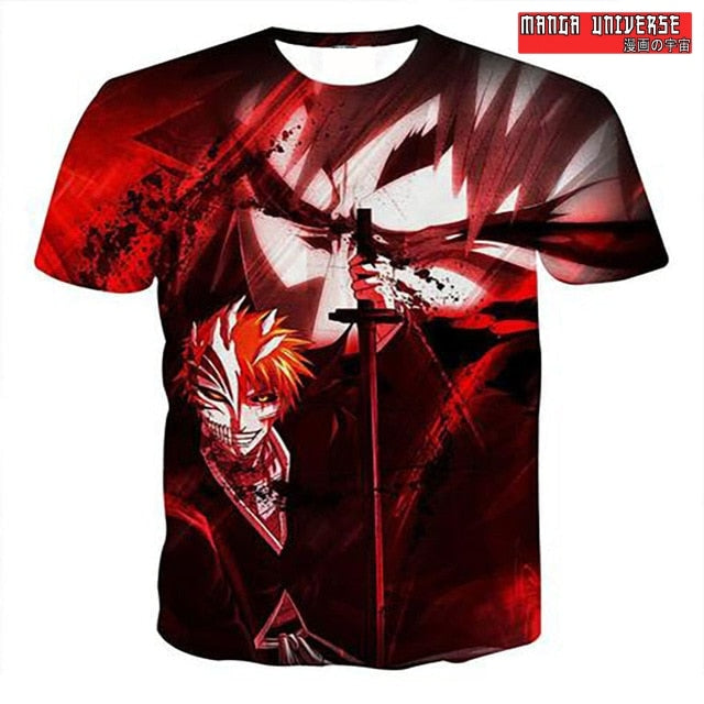 T-SHIRT BLEACH ICHIGO COMBATTANT - Rouge / XS