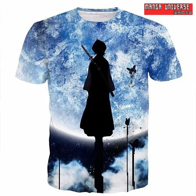 T-SHIRT BLEACH LUNE - Bleu / XS