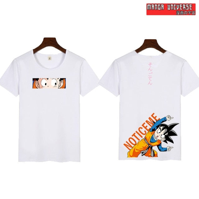 T shirt dbz goku notice me - Blanc / L