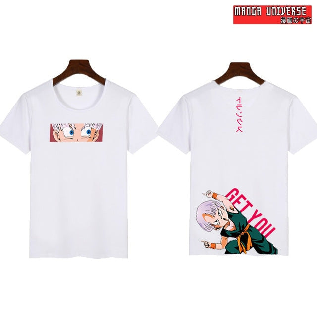 T shirt dbz trunks get you - Blanc / L