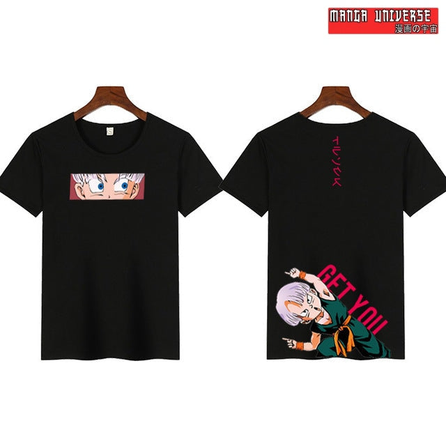 T shirt dbz trunks get you - Noir / L