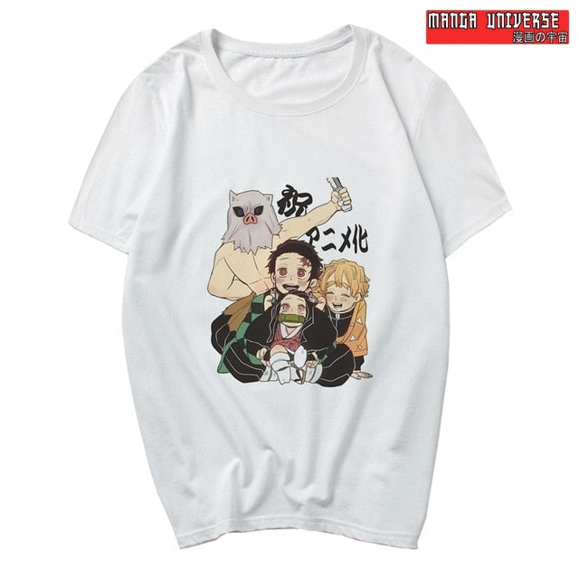 T shirt demon slayer 4 - Blanc / XS