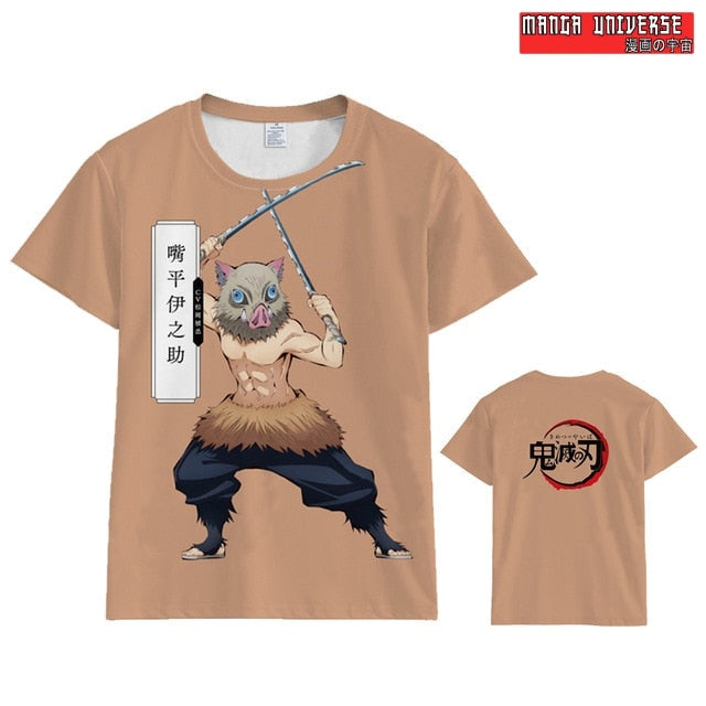 T shirt demon slayer inosuke - Beige / M