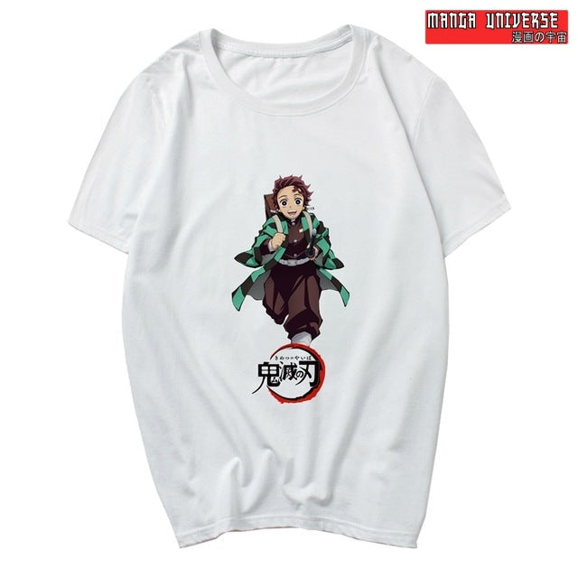 T shirt demon slayer Tanjiro - Blanc / XL