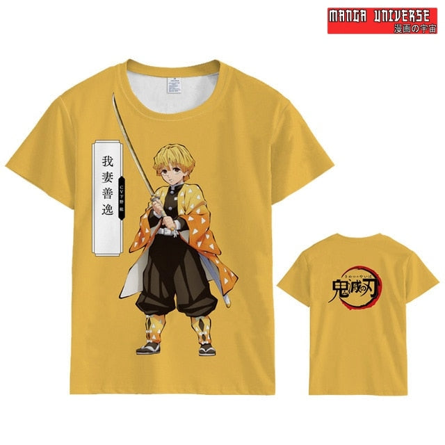 T shirt demon slayer Zenitsu - Jaune / L