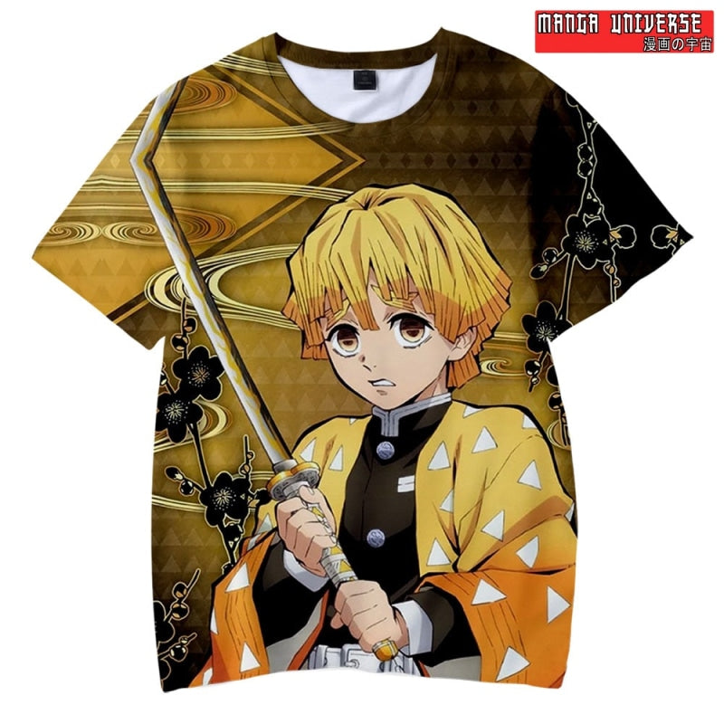 T-SHIRT DEMON SLAYER ZENITSU - Jaune / XS