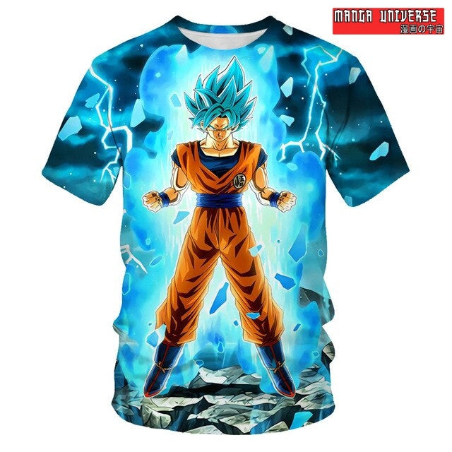 T-SHIRT DRAGON BALL GOKU ULTRA INSTINCT - Bleu / XS