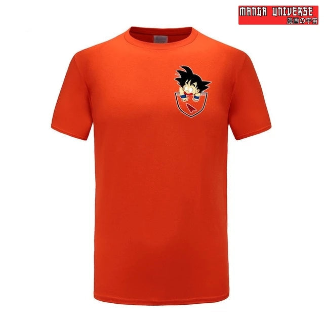 T shirt dragon ball petit goku - Orange / XS