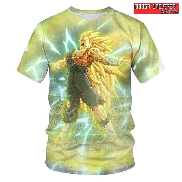 T-SHIRT DRAGON BALL SUPER SAIYEN 3 - Jaune / XS