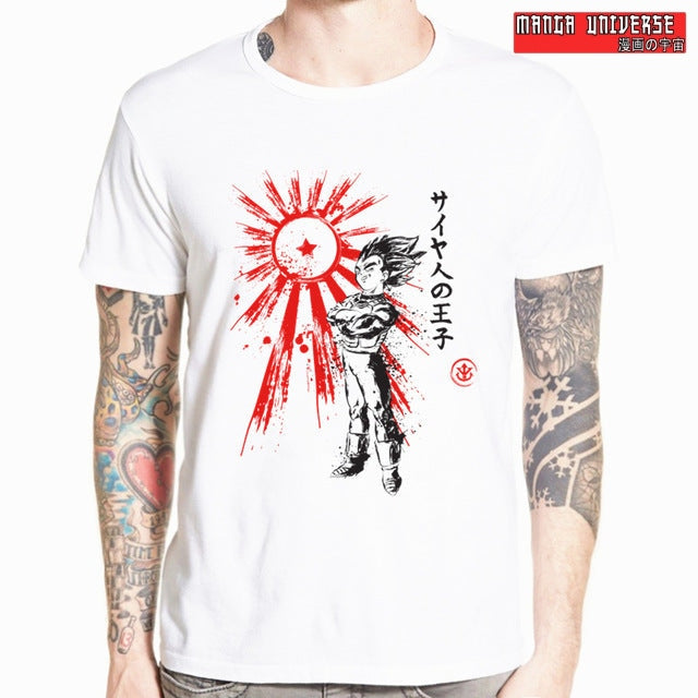 T shirt dragon ball vegeta - Blanc / S