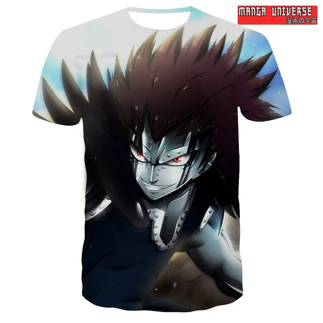 T-SHIRT FAIRY TAIL ATTAQUE - Gris/Noir / XS
